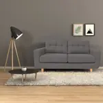 Sillon Sofa 2 Cuerpos Escandinavo Pana Gris Oscuro 1.60 MTS