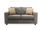 Sillón Cubik 2 Cuerpos De Chenille Gris Oscuro 1.5 MTS