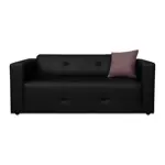 Sillon Sofa Basic Ecocuero Negro 160x75