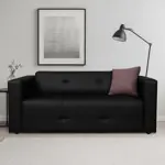 Sillon Sofa Basic Ecocuero Negro 160x75