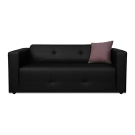 Sillon Sofa Basic Ecocuero Negro 160X75