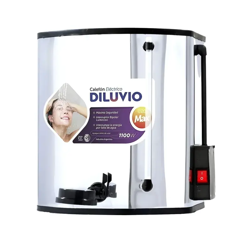 calefon electrico indelplas d20 1100w color acero inox