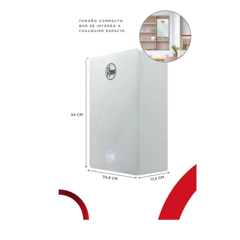 calefon 14 litros digital tiro forzado rheem r7 14l gn xi tf b t.
