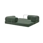 Sillon Teddy Luxury Pana Verde Ingles 