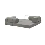 Sillón Teddy Luxury Pana Gris Claro 