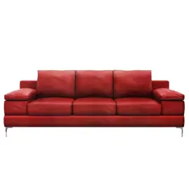 Sillón 3 Cuerpos Venus Rojo 2,40 Mt...