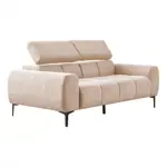 Sofá Elite 3 Cpos Lino Beige Antimanchas Estructura Madera Saligna