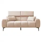 Sofá Elite 3 Cpos Lino Beige Antimanchas Estructura Madera Saligna