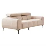Sofá Elite 3 Cpos Lino Beige Antimanchas Estructura Madera Saligna