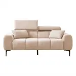 Sofá Elite 3 Cpos Lino Beige Antimanchas Estructura Madera Saligna