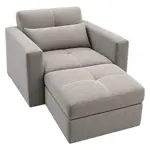 Poltrona Versa 75 x 78 con Puff Chenille Stone