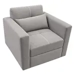 Poltrona Versa 75 x 78 con Puff Chenille Stone