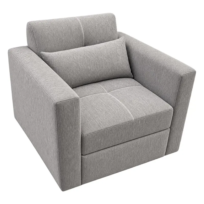 Poltrona Versa 75 x 78 con Puff Chenille Stone