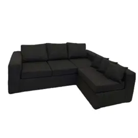 Esquinero Asia Lino Gris Oscuro 