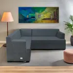 Sillón Smart 2 +2 Cuerpos Living Box ® c/Puerto USB En Caja para armar. Derecho - GRIS