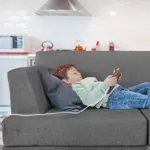 Sillón Smart 3+2 Cuerpos Living Box ® c/Puerto USB En Caja para armar. Derecho - GRIS