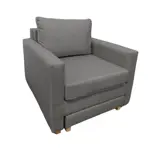 Sofá Cama 1 Cuerpo Australia Lino Gris Medio