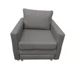 Sofá Cama 1 Cuerpo Australia Lino Gris Medio