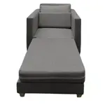 Sofá Cama 1 Cuerpo Australia Lino Gris Medio