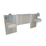 Cabecera Respaldo de Cama con 2 Mesas Flotantes Helsinki