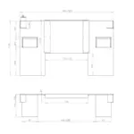 Cabecera Respaldo de Cama con 2 Mesas Flotantes Helsinki