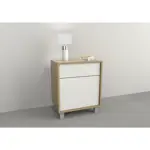 Mesa de luz minimal 1 puerta 1 cajon Olmo con Everest