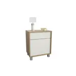 Mesa de luz minimal 1 puerta 1 cajon Olmo con Everest