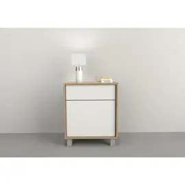 Mesa De Luz Minimal 1 Puerta 1 Cajo...