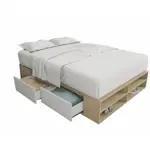 Box De Cama Cajonera Zapatero 6442 2 Plazas Base Sommier 140 Olmo con Everest