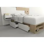 Box De Cama Cajonera Zapatero 6442 2 Plazas Base Sommier 140 Olmo con Everest