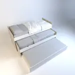 Cama 1 plaza melamina dormitorio nido triple Nevado con Everest