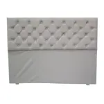 Respaldo Sommier 2 plazas 140 Ecocuero Capitone Rombos Crudo