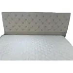Respaldo Sommier 2 plazas 140 Ecocuero Capitone Rombos Crudo