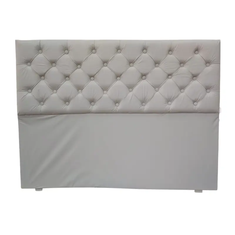 Respaldo Sommier 2 plazas 140 Ecocuero Capitone Rombos Crudo