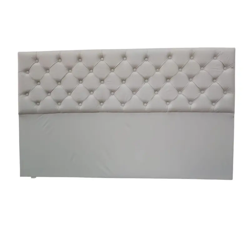 Respaldo Sommier 2 plazas 140 Ecocuero Capitone Rombos Crudo