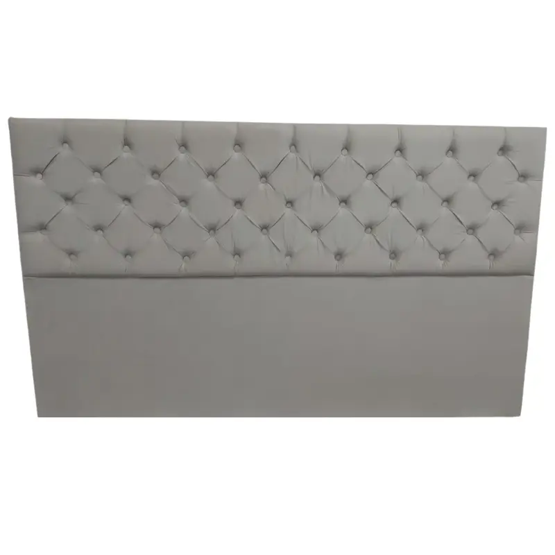 Respaldo Sommier 2 plazas 140 Ecocuero Capitone Rombos Crudo