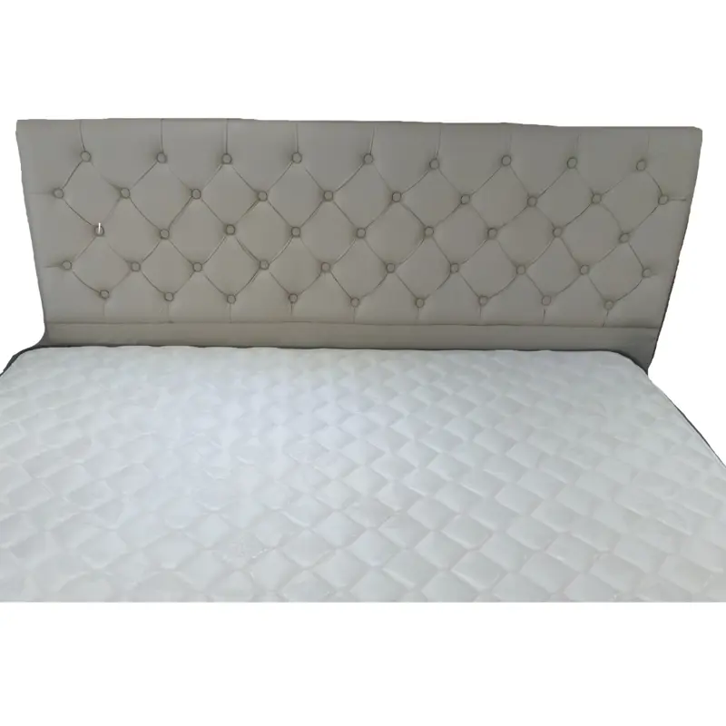 Respaldo Sommier 2 plazas 140 Ecocuero Capitone Rombos Crudo