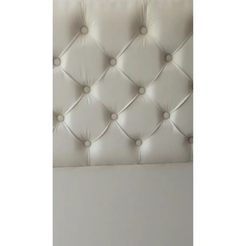 Respaldo Sommier 2 plazas 140 Ecocuero Capitone Rombos Crudo