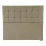 Respaldo Sommier King 2 metros Chenille Capitone Cuadrado  Color Beige
