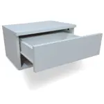 Mesa de luz flotante 1 cajon y estante Tables 6448 Everest Blanca