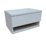 Mesa de luz flotante 1 cajon y estante Tables 6448 Everest Blanca