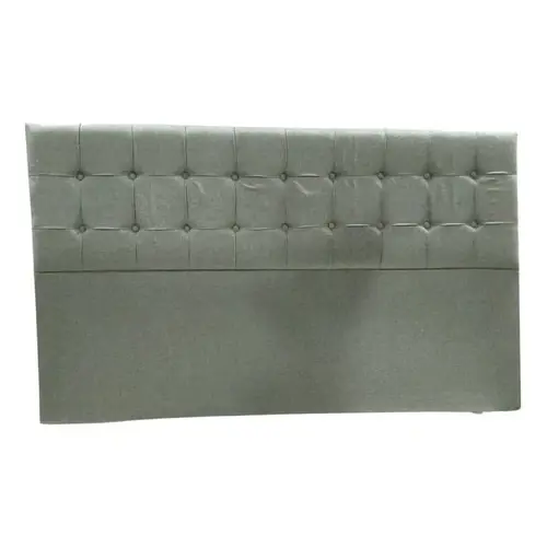 Respaldo Sommier King Size 2 Metros Alpha Capitone Cuadrado Color Peltre