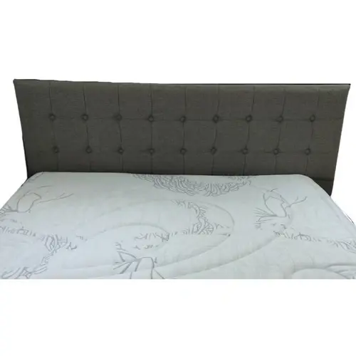 Respaldo Sommier King Size 2 Metros Alpha Capitone Cuadrado Color Peltre
