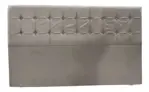 Respaldo Sommier Pana Capitone Cuadrado King Size 2 Metros Color Stone