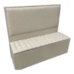 Respaldo Para Sommier 2 Plazas 140cm Alpha Tachas Liso Color Lino