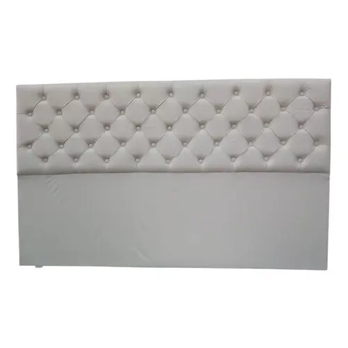 Respaldo Sommier King 2 Metros Ecocuero Multicapitone Rombo Color Crudo