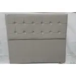 Respaldo Para Sommier 2 Plazas 140 Pana Capitone Cuadrado Color Vainilla