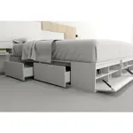 Box De Cama Cajonera Zapatero 6444 King Base Sommier 180 Blanco