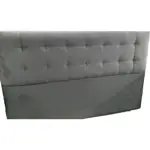 Respaldo Para Sommier King Size 200cm Pana Capitone Color Gris