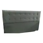Respaldo Para Sommier King Size 200cm Pana Capitone Color Gris